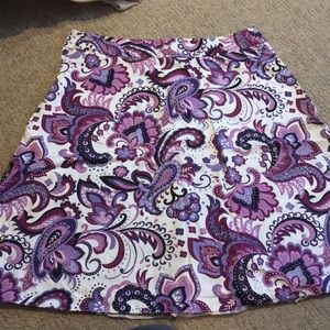 Purple floral skirt